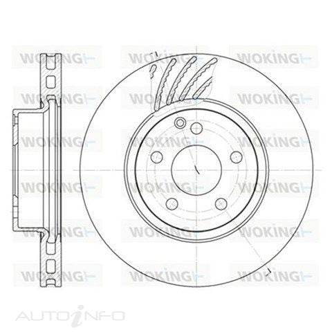 WOKING BRAKE DISC FRONT MERCEDES W211 312*28*25 67ID 64H - D6677.10