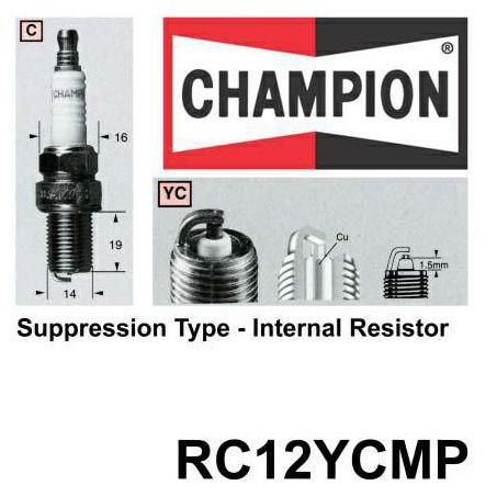Champion Small Engine Spark Plug RC12YCMP