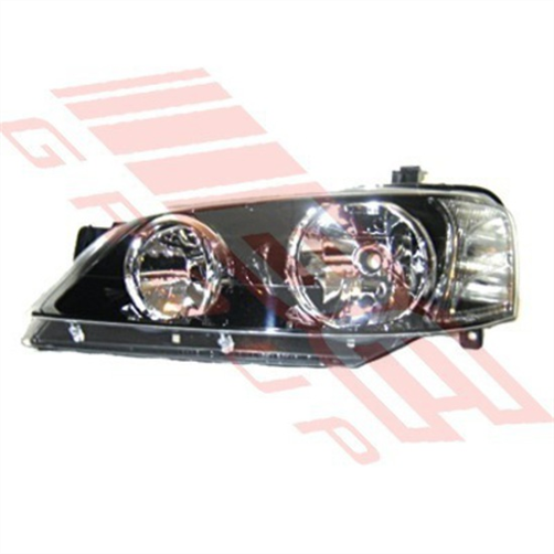 Ford HEADLAMP - L/H - BLACK REFLECTOR TYPE - FORD FALCON BA/BF1 2003