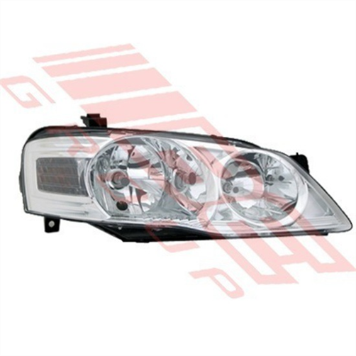 Ford HEADLAMP - R/H - CHROME - FORD FALCON BF2 2007- ( NOT XR6/XR8 )