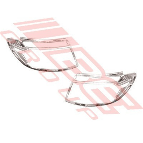 Ford HEADLAMP FRAME SET - CHROME - L&R - FORD RANGER 2012