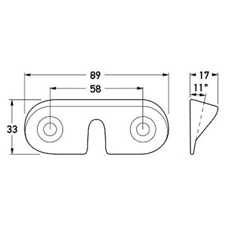 HELLA ANGLE MNT BRACKET BLACK FLUSH MNT 8HG958029001