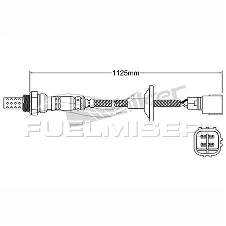 FUELMISER OXYGEN SENSOR DIRECT FIT 4 WIRE 1125MM CABLE