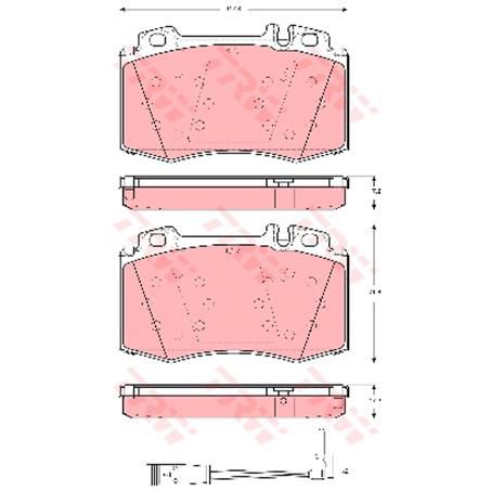 TRW Brake Pad Set Inc. Wear Sensor