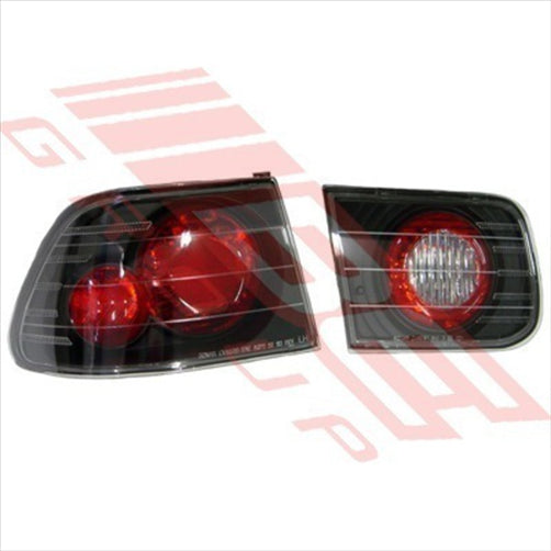Honda REAR LAMP - SET - L&R - JDM BLACK - HONDA CIVIC EK 2DR COUPE 1996-98