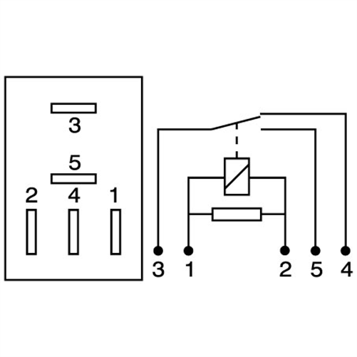 Micro Relay 12V Change Over 25/10A - Resistor Protected ACX1981BL