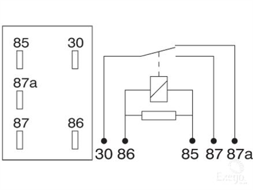 OEX Micro Relay 12V 20A 5 Pin Resistor Protected - Change Over 1 Pc