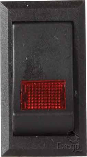 Rocker Switch On/Off SPST 12V Red Illuminated (Contacts Rated 20A @ 12 ACX3784BL