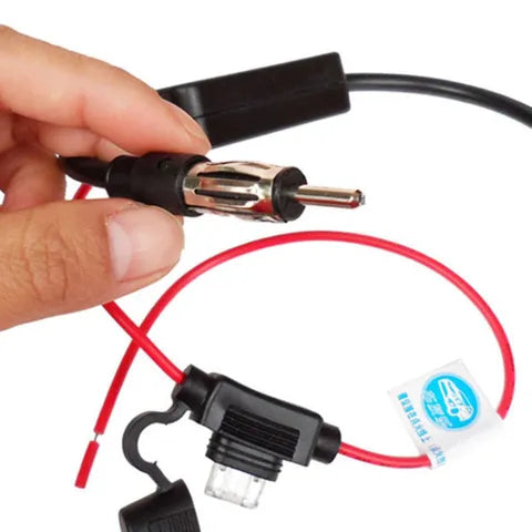Universal FM Signal Amplifier & Noise Filter | In-Line Aerial Booster Adapter