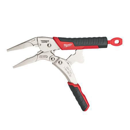Milwaukee 228mm (9In) TORQUE LOCK Long Nose Locking Pliers with Durable Grip 48223409