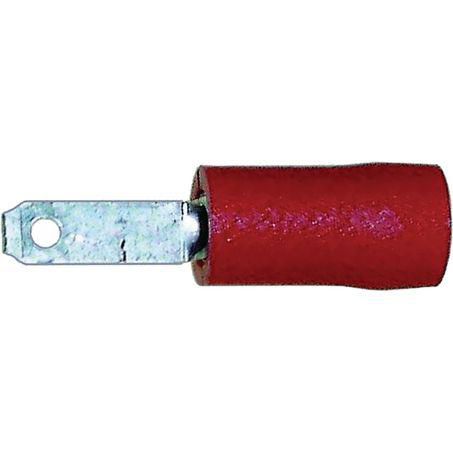 OEX Crimp Terminal Male Blade Red Terminal Entry 3.2 x 0.8mm Vinyl 100Pk