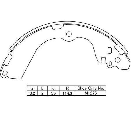 Brake Shoes 228x36 Nissan NV200 M20,VM20 1.5L,1.6L