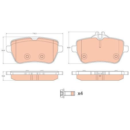 TRW Brake Pad Set