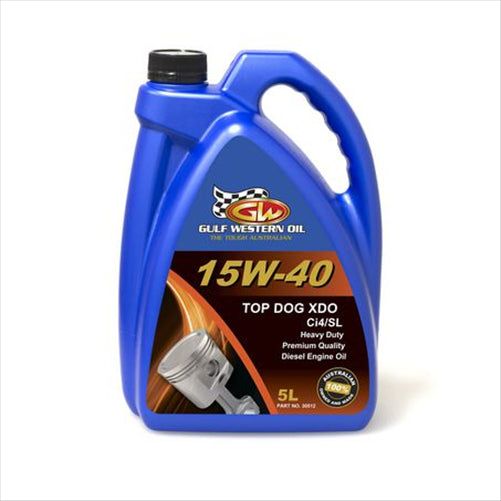 Gulf Western TOP DOG XDO 15W-40 ENGINE OIL - 5L 30512