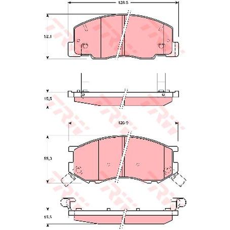 TRW DTEC Brake Pad Set (DB1372)