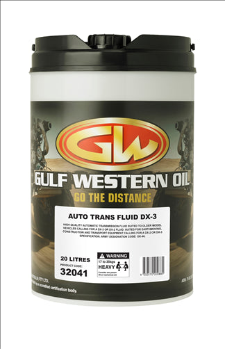 Gulf Western AUTOTRANS DEX3 AUTOMATIC TRANSMISSION FLUID - 20L 32041