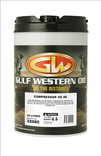 Gulf Western MINERAL COMPRESSOR OIL VG46 20L 32085