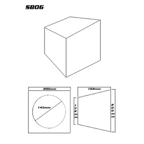 6.5" Subwoofer Enclosure Box Pair | Black Carpet | Pre-Loaded Terminal Cup