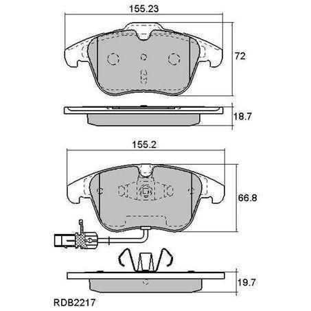 RDA PHANTOM CERAMIC BRAKE PAD SET AUDI A4 A5 S4 RDC2217