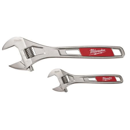 Milwaukee 2 Pc. 152mm (6In) & 254mm (10In) Adjustable Wrench Set 48227400