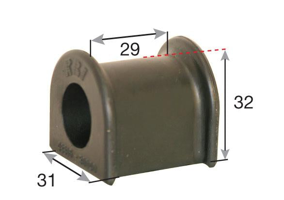 SUITS TOYOTA REAR SWAY BAR D BUSHING PAIR - 37I027