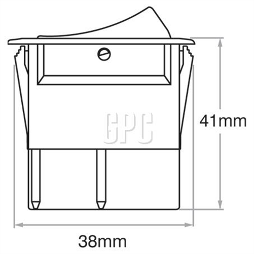 Rocker Switch Off/On DPST Red LED (Contacts Rated 20A @ 12V) 63021BL
