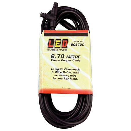 LED AUTO LAMPS LED CABLE 5 WIRE/6.7 MTR