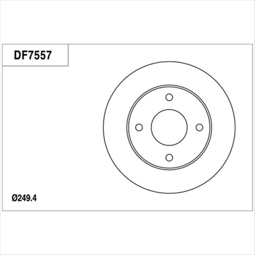 TRW Disc Brake Rotor Slotted 250mm x 16 Min