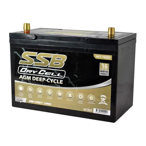 SSB 12V 105Ah AGM Deep Cycle Dual-Purpose Battery – 780CCA, Ultra High Performance (27X MF)