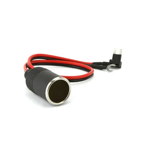 12V Add-A-Circuit Fuse Tap with Cigarette Lighter Socket | Mini Blade Fuse Adapter