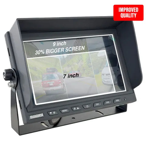 Mongoose 9" AHD 1080p Rear View Monitor – 3 Camera Inputs