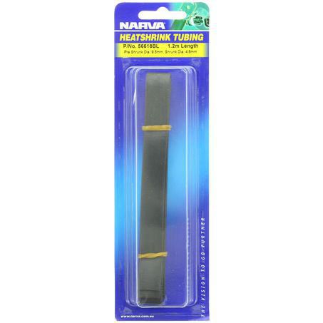 Narva HEAT SHRINK STANDARD BLACK ID: 9.5MM LENGTH: 1.2M