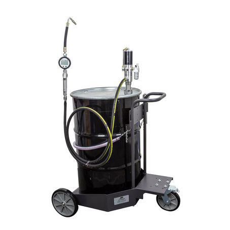 LUBEMATE Air Operated Pump Kit with Hose, Digital Oil gun and 205L Drum Trolley L-ARPT-1