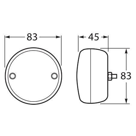 HELLA Rear Indicator Light Incandescent 12 or 24V