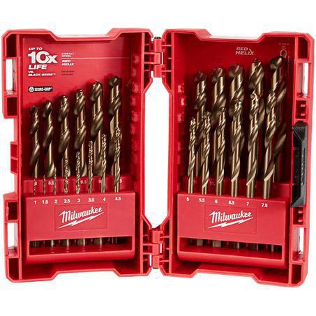 Milwaukee Red Helix Cobalt Drill Bit Kit 25 Piece 48892531