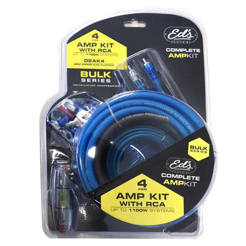 EDS 4 Gauge ANL Amplifier Wiring Kit | Complete 4GA Power & RCA Kit for 400W-1000W Systems