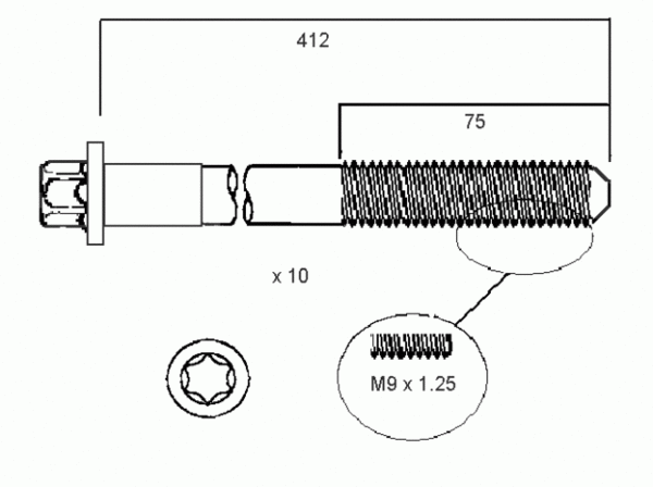 ACL Head Bolt Set HBS077