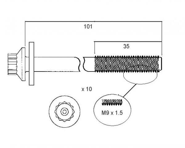 PERMASEAL Cylinder Head Bolt Set HBS111