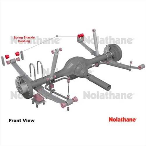 Nolathane REAR SPRING EYE AND SHACKLE BUSHING KIT 47023