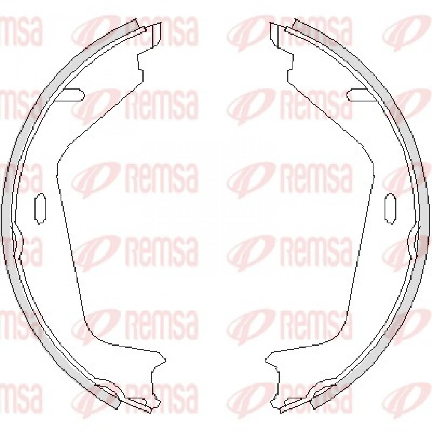 Remsa Hand Brake Shoe Set - X4726 00 N