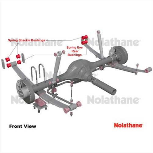 Nolathane REAR SPRING EYE REAR AND SHACKLE BUSHING KIT 47405
