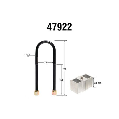 REAR LOWERING BLOCK KIT (2.5IN) 47922