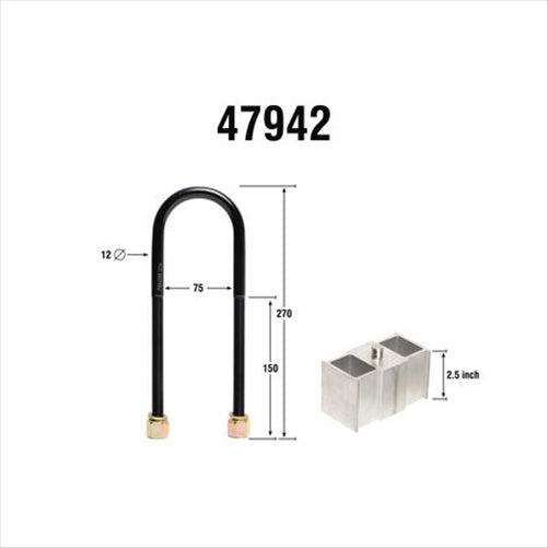 Nolathane LOWERING BLOCK KIT (2.5IN) 47942