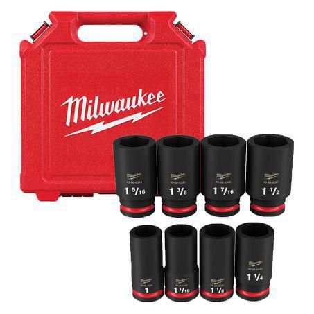 Milwaukee 8 Pc 3/4in Dr Deep Impact Socket Set - SAE 49667018