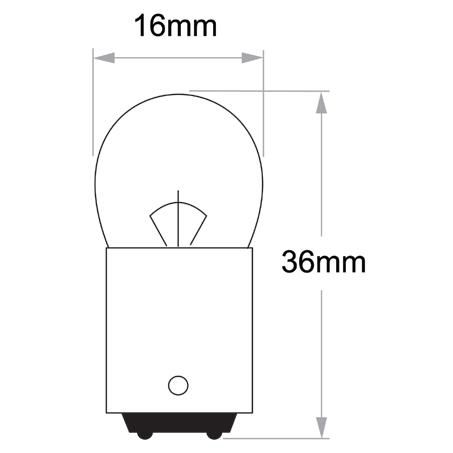 Narva R5W Bayonet BA15d Globe 12V 5W 472091