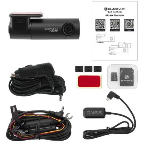 BlackVue DR590X-1CH Full HD Dashcam with 32GB MicroSD Card | 1080p Front Camera