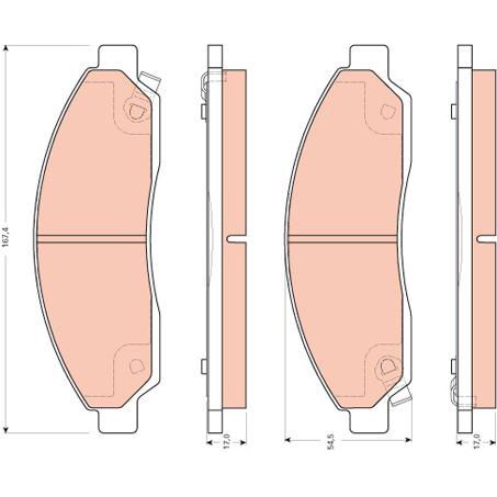 TRW DTEC Brake Pad Set