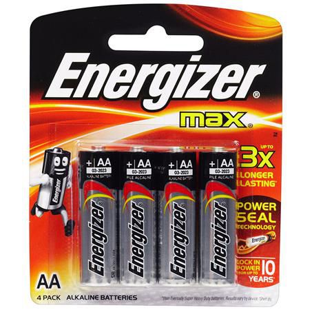 ENERGIZER PRODUCTS Energizer AA Battery Max 4Pk E000029000