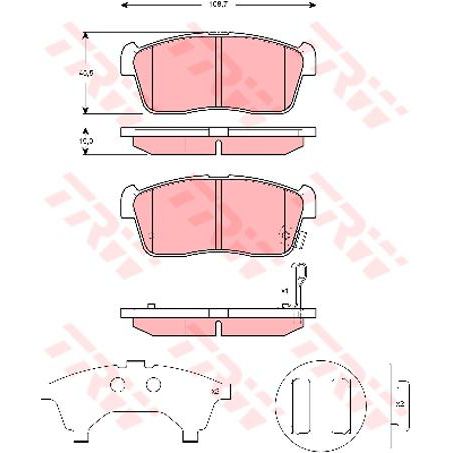 TRW DTEC Brake Pad Set (DB1674)