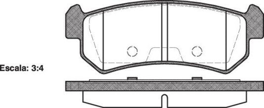 DB1690 E REAR DISC BRAKE PADS - DAEWOO LACETTI 03-04 104800
